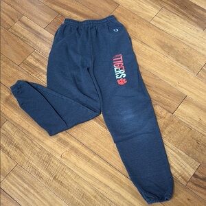 Champion Gray Sweatpants Elastic Cuffs Athletic Fit